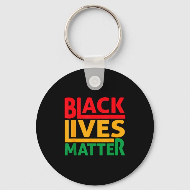 Black Lives Blm Human Rights Black History Month  Keychain (Front)