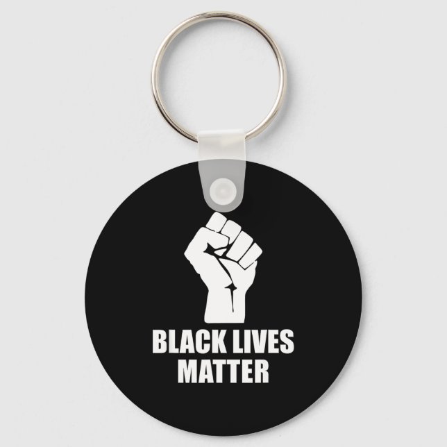 Black Lives Blm Human Rights Black History Month  Keychain (Front)