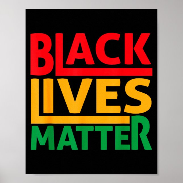 Black Lives Blm Human Rights Black History Month  Poster (Front)