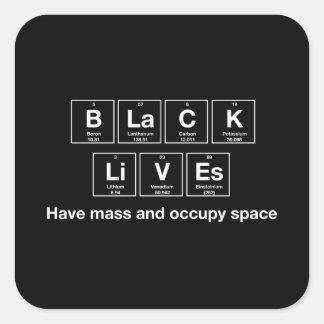Black Lives - Chemical Symbols Glossy Stickers
