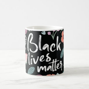 Black Lives Matt Floral Mug