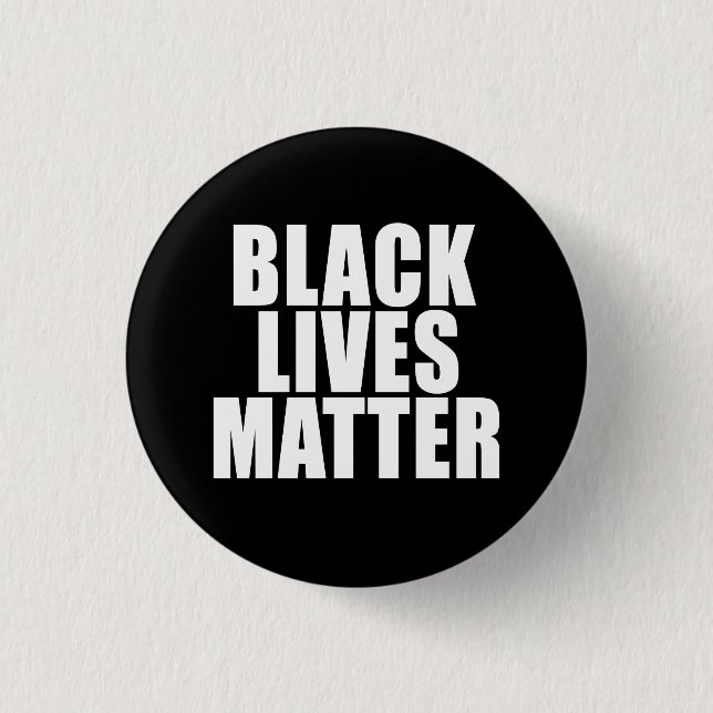 "BLACK LIVES MATTER" 1.25-inch 1 Inch Round Button (Front)