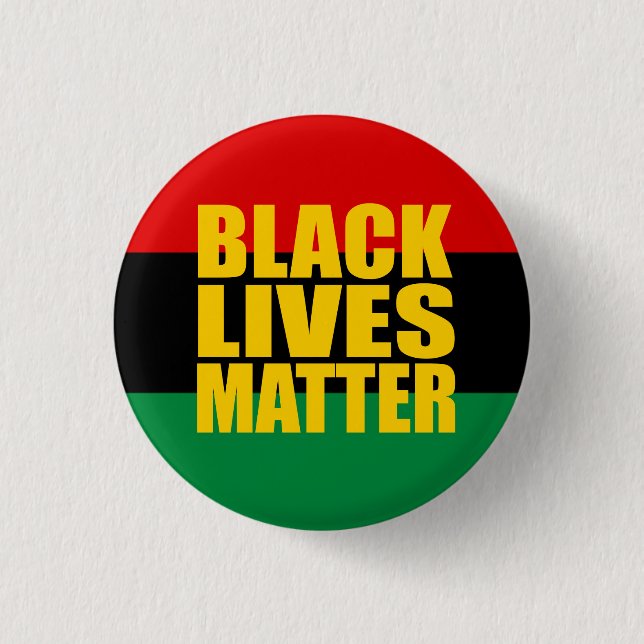 "BLACK LIVES MATTER" 1.25-inch 1 Inch Round Button (Front)