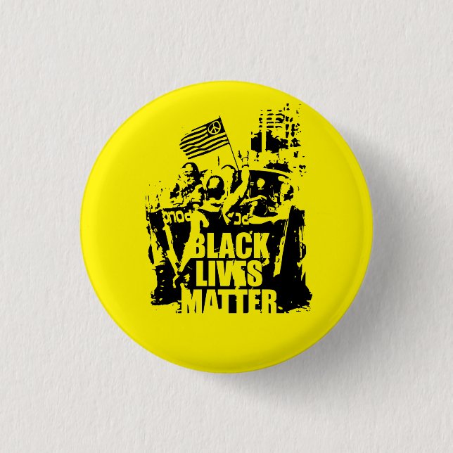 Black Lives Matter 1 Inch Round Button (Front)