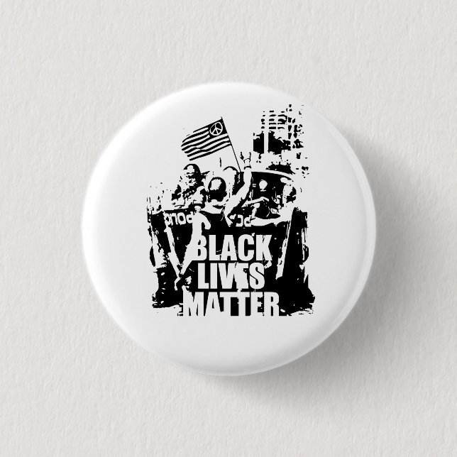 Black Lives Matter 1 Inch Round Button (Front)