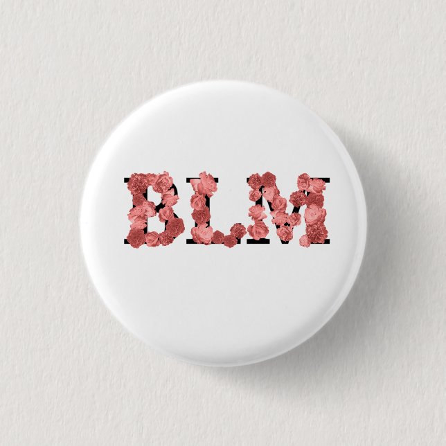 Black Lives Matter 1 Inch Round Button (Front)