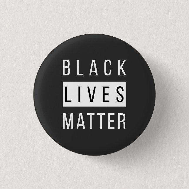 Black Lives Matter 1 Inch Round Button (Front)