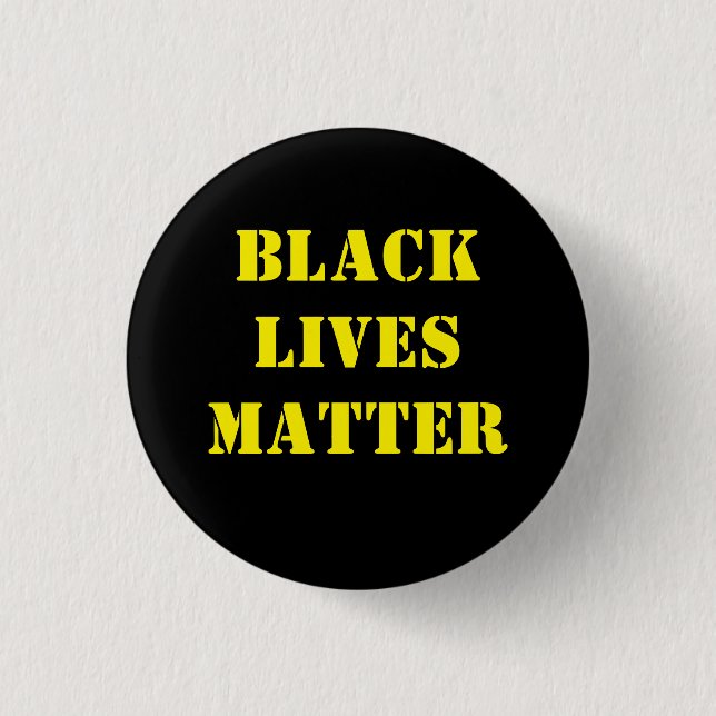 Black Lives Matter 1 Inch Round Button (Front)