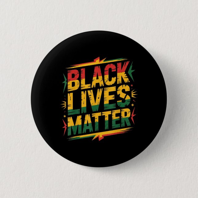 Black Lives Matter 2 Inch Round Button (Front)