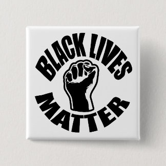 "BLACK LIVES MATTER" 2 INCH SQUARE BUTTON