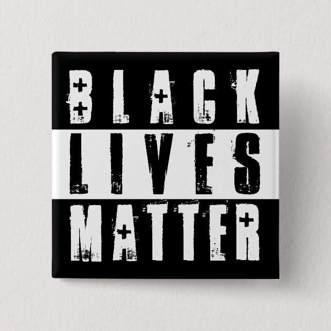 BLACK LIVES MATTER 2 INCH SQUARE BUTTON (Front)