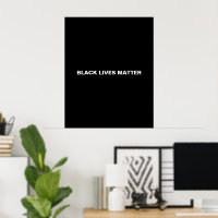 "Black lives matter" black white minimalist
