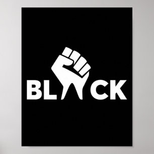 Black Lives Matter Black With Hand Poster