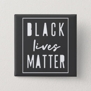 Black Lives Matter   BLM Race Equality Modern 2 Inch Square Button