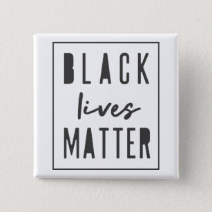 Black Lives Matter   BLM Race Equality Modern 2 Inch Square Button