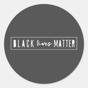 Black Lives Matter BLM Race Equality Modern Classic Round Sticker