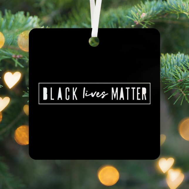 Black Lives Matter | BLM Race Equality Modern Metal Ornament (Creator Uploaded)