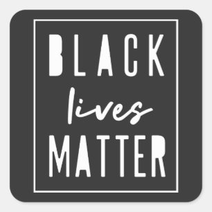 Black Lives Matter   BLM Race Equality Modern Square Sticker