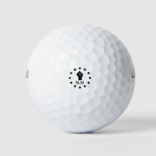 Black Lives Matter BLM Symbol Black Golf Balls