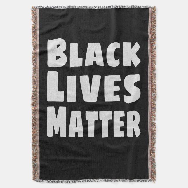 Black Lives Matter BLM Throw Blanket (Front Vertical)
