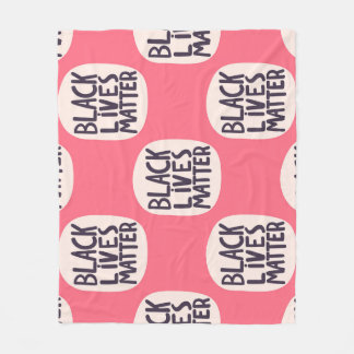 Black lives matter, calligraphic pattern fleece blanket