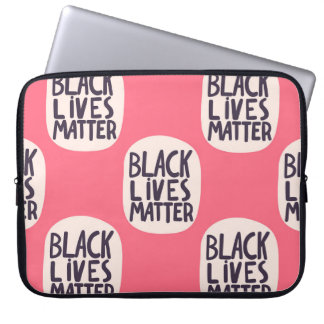 Black lives matter, calligraphic pattern laptop sleeve