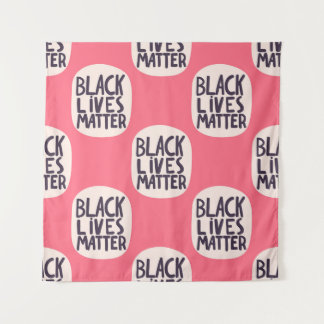 Black lives matter, calligraphic pattern tapestry