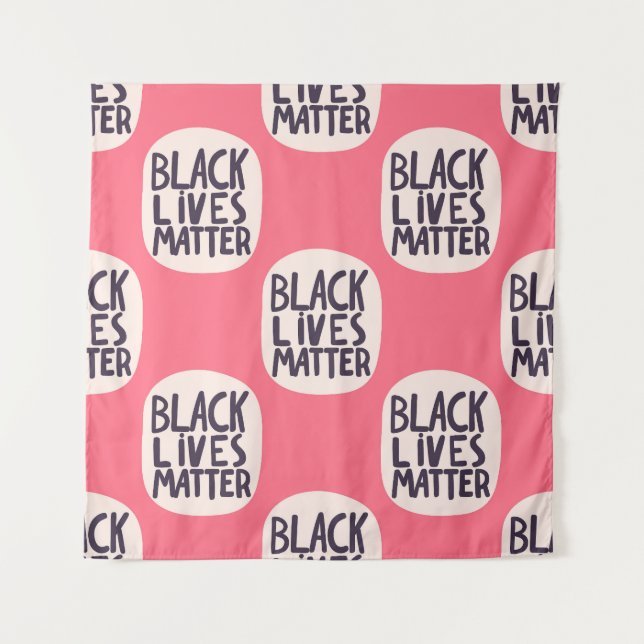Black lives matter, calligraphic pattern tapestry (Front)