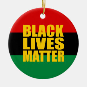 "BLACK LIVES MATTER" CERAMIC ORNAMENT