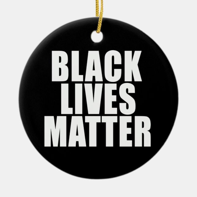 "BLACK LIVES MATTER" CERAMIC ORNAMENT (Front)