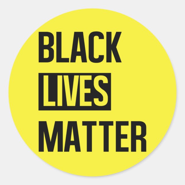 Black Lives Matter Classic Round Sticker (Front)