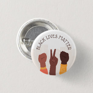 Black Lives Matter - Custom Text 1 Inch Round Button