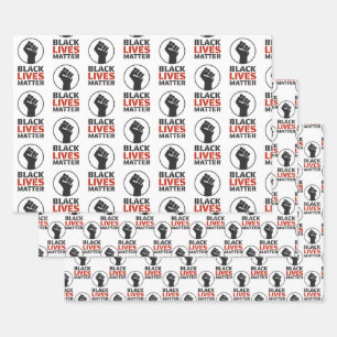 Black Lives Matter Design Wrapping Paper Sets