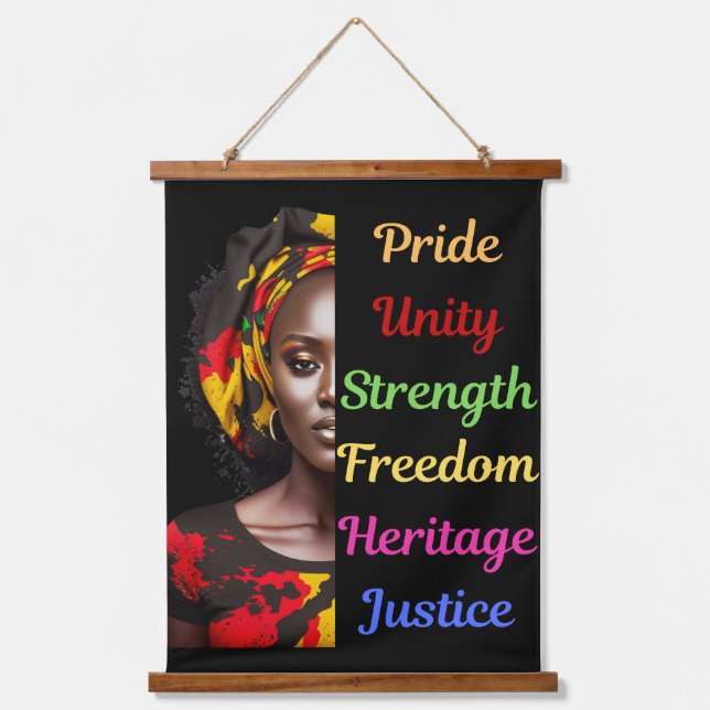 Black Lives Matter Empowerment Wall Tapestry (Front)