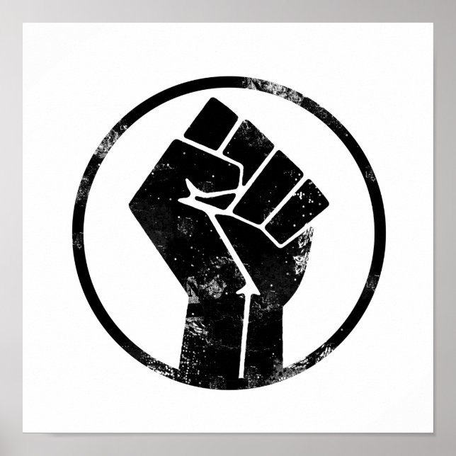 Black Lives Matter FIST 2 #BLM Poster (Front)