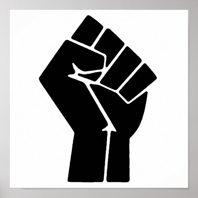 Black Lives Matter FIST 4 #BLM Poster (Front)