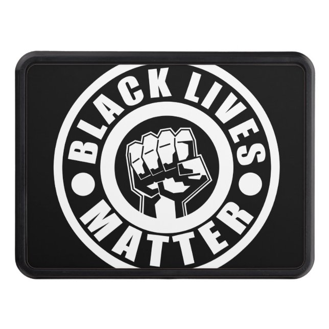 Black Lives Matter, Fist, Black Power, BHM Trailer Hitch Cover (Front)