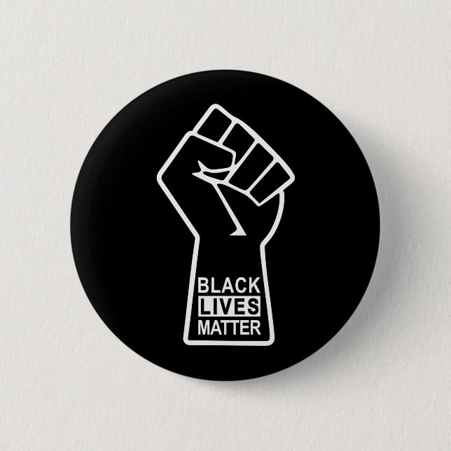 Black lives matter, fist fighting, BLM 2 Inch Round Button (Front)