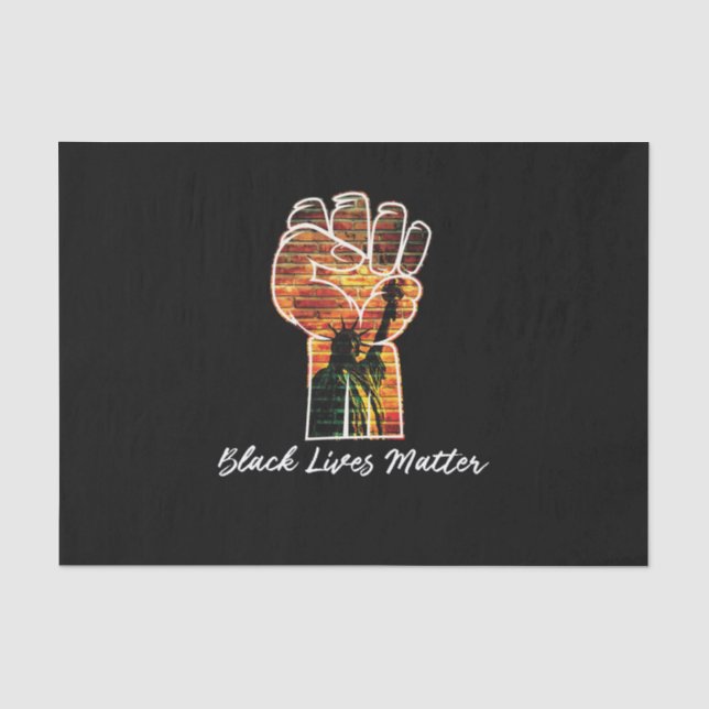 Black Lives Matter Graffiti Equality Empowered Tissue Paper (Front)