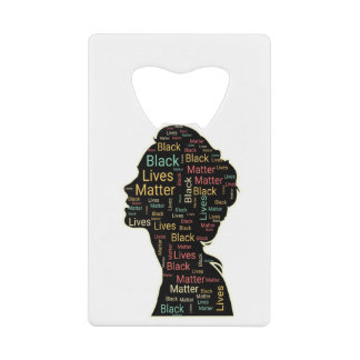 Black Lives Matter - Head Shape Credit Card Bottle Opener