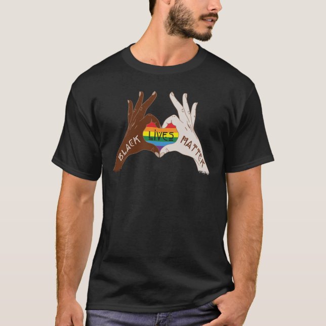 Black Lives Matter - Love blm Rainbow T-Shirt (Front)