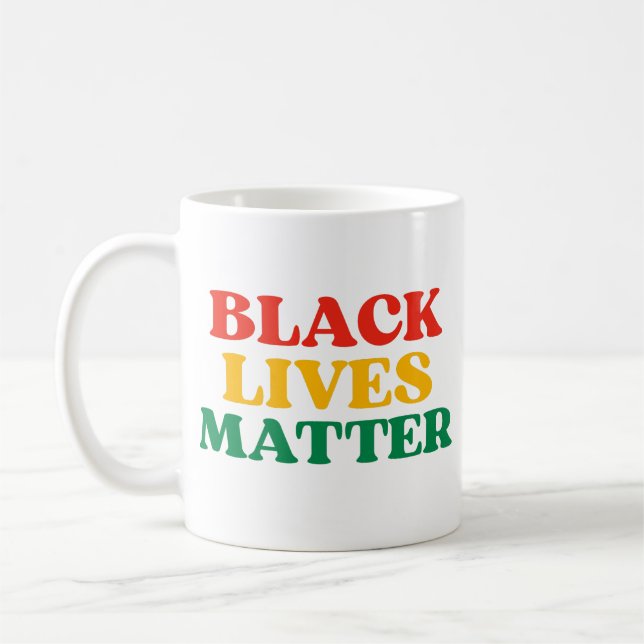 Black Lives Matter Ornament Coffee Mug (Left)