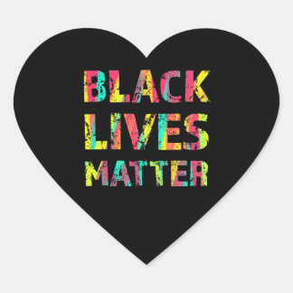 Black Lives Matter Painting 01 Rise Up Reminder Heart Sticker