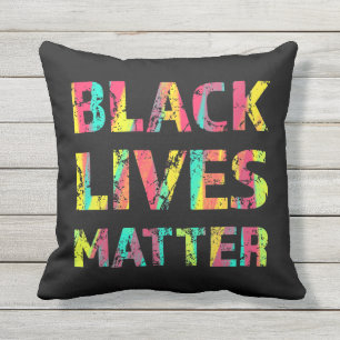 Black Lives Matter Painting 01 Rise Up Reminder Outdoor Pillow