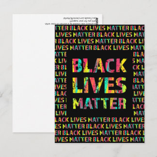 Black Lives Matter Painting 01 Rise Up Together Postcard