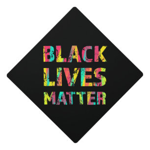 Black Lives Matter Painting 01 Uprising Editable Graduation Cap Topper