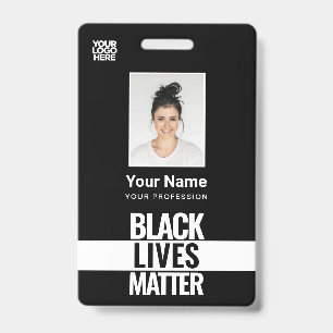 Black Lives Matter Photo, Bar Code, Logo, Name Badge