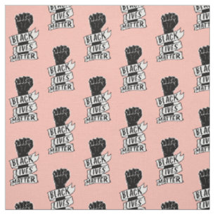 black lives matter pink fist blm protest pattern fabric