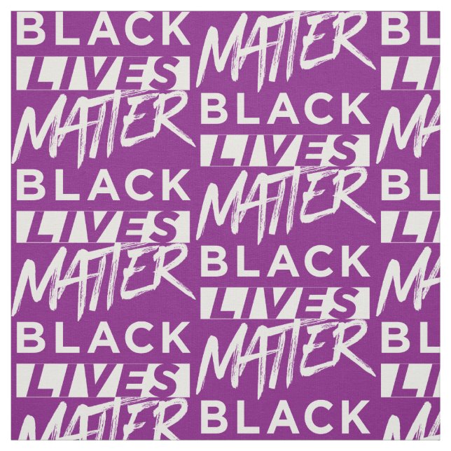 Black lives matter Purple Fabric (Swatch)