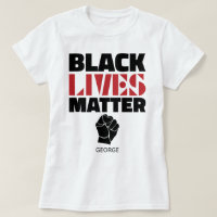 Black Lives Matter Raised Fist Name Customized